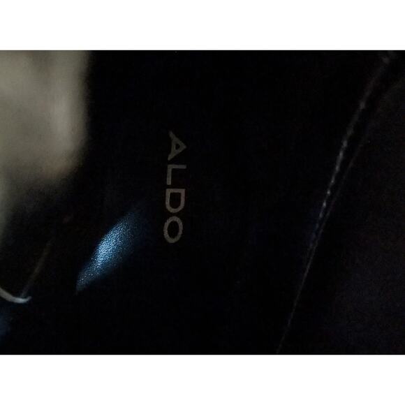 Aldo Over The Knee High Leather And Suede Stiletto Boots Women's Black Sz 9 - Picture 14 of 14